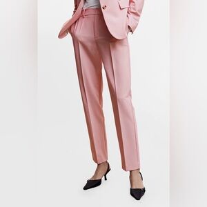 MANGO pink straight trouser pants size 8